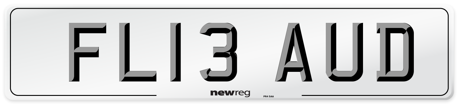 FL13 AUD Number Plate from New Reg